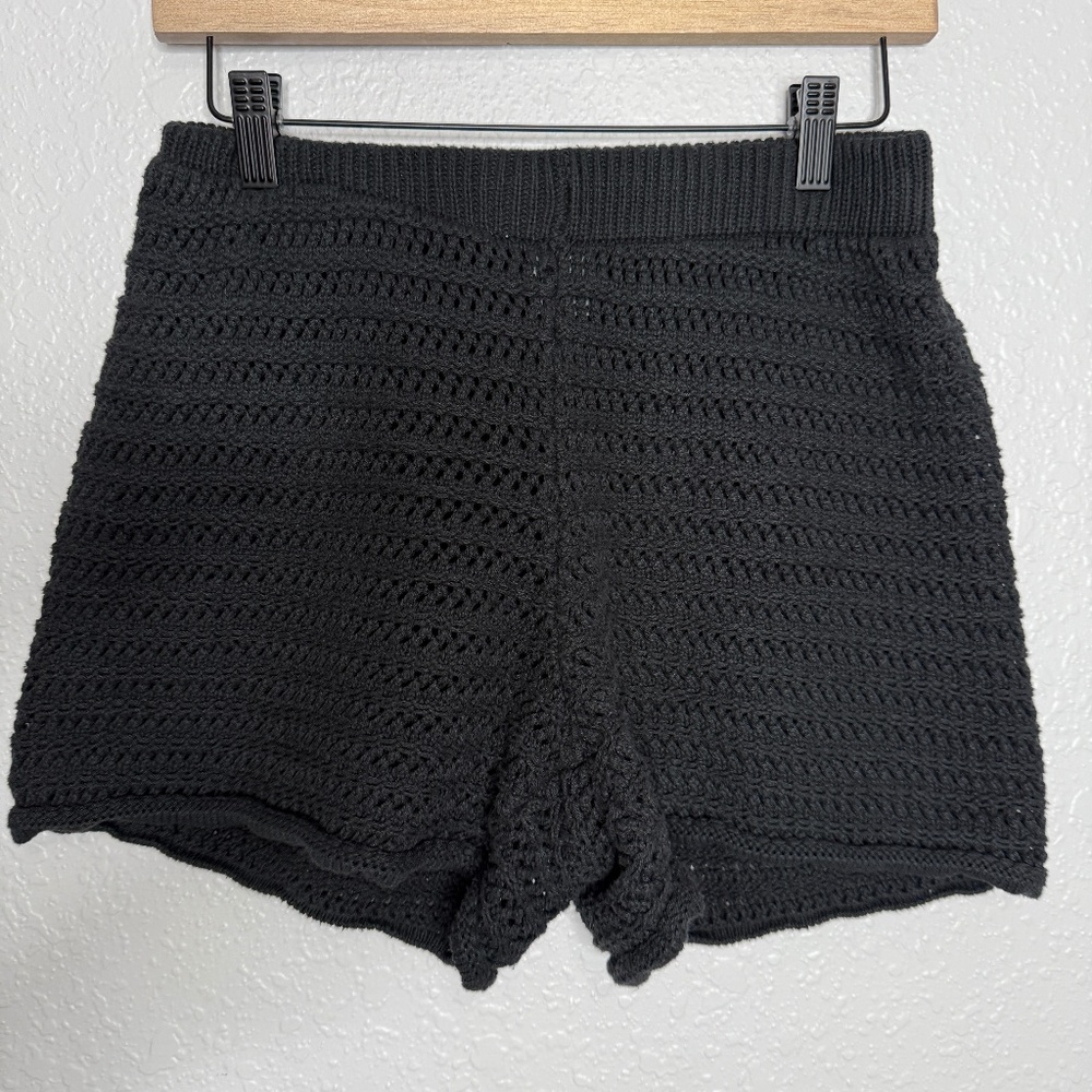 Wild Fable Black Shorts Crochet style -cp‎